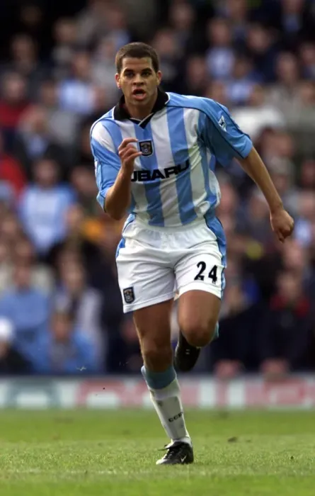 Framed Print : Marcus Hall: Coventry City's Elusive Midfielder Outwits Charlton Athletic Defenders during FA Carling Premiership Match (24-02-2001) Framed Print : Marcus Hall: Coventry City's Elusive Midfielder Outwits Charlton Athletic Defenders during FA Carling Premiership Match (24-02-2001)
