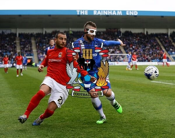 Marcus Tudgay vs Max Ehmer: Intense Clash in Coventry City's Sky Bet League One Match at Gillingham's MEMS Priestfield Stadium (2015-16)