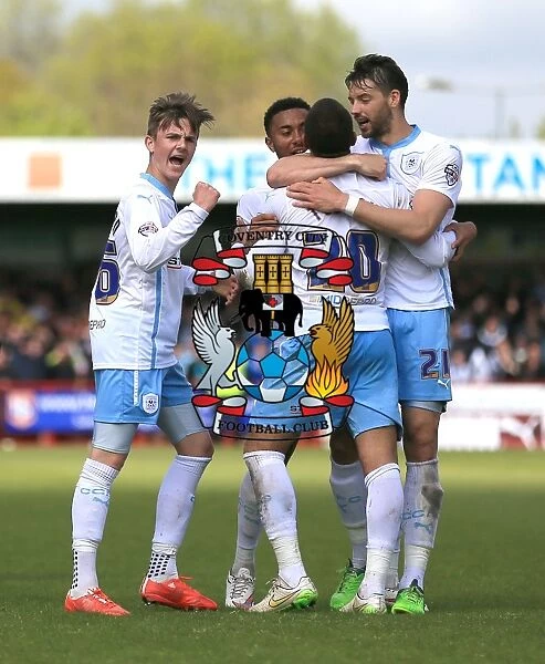 Marcus Tudgay's First Goal: Coventry City's Triumph Against Crawley Town - Celebrated by James Maddison and Aaron Martin