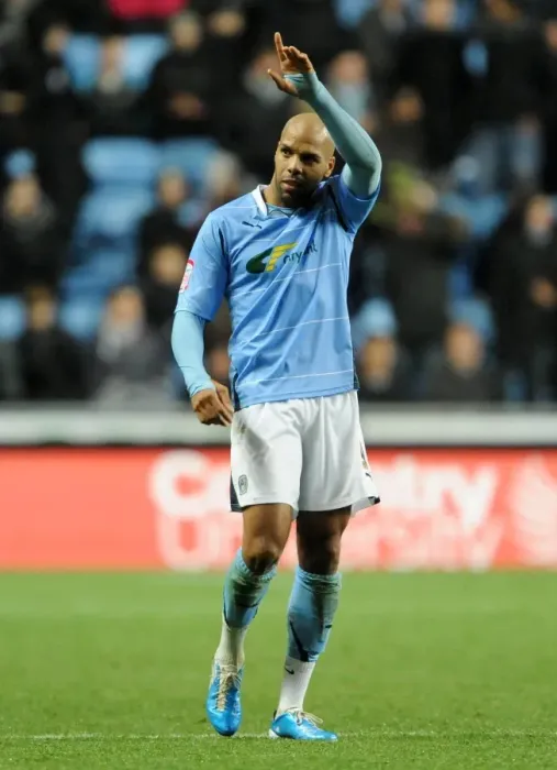 Framed Print : Marlon King's Goal Celebration: Coventry City vs. Middlesbrough, Championship Match (December 4, 2010, Ricoh Arena) Framed Print : Marlon King's Goal Celebration: Coventry City vs. Middlesbrough, Championship Match (December 4, 2010, Ricoh Arena)