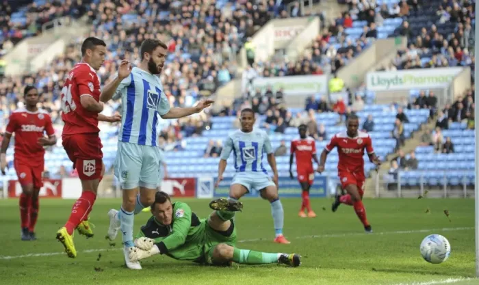 Framed Print : McQuoid Scores the Winner: Coventry City's Triumph over Crawley (Sky Bet League One) Framed Print : McQuoid Scores the Winner: Coventry City's Triumph over Crawley (Sky Bet League One)