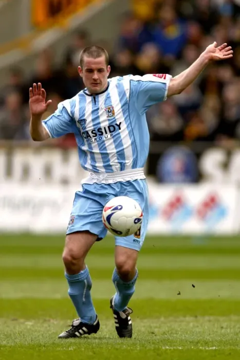 Framed Print : Michael Doyle of Coventry City Facing Off Against Wolverhampton Wanderers in the Coca-Cola Football League Championship at Molineux Stadium (08-04-2006) Framed Print : Michael Doyle of Coventry City Facing Off Against Wolverhampton Wanderers in the Coca-Cola Football League Championship at Molineux Stadium (08-04-2006)