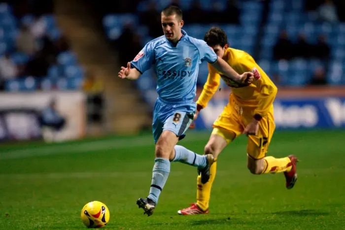 Framed Print : Michael Doyle vs. Kyle Lafferty: A Football Rivalry at Ricoh Arena (Coventry City vs. Burnley, 2006) Framed Print : Michael Doyle vs. Kyle Lafferty: A Football Rivalry at Ricoh Arena (Coventry City vs. Burnley, 2006)