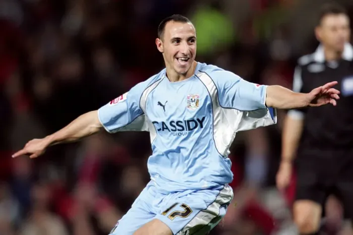 Framed Print : Michael Mifsud's Double Strike: Coventry City's Historic Upset over Manchester United in the Carling Cup (September 2007) Framed Print : Michael Mifsud's Double Strike: Coventry City's Historic Upset over Manchester United in the Carling Cup (September 2007)