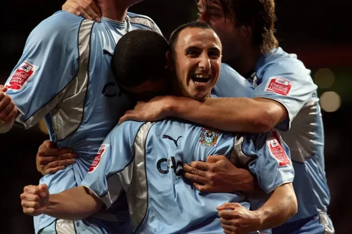 Framed Print : Michael Mifsud's Double Stunner: Coventry City's Historic Upset over Manchester United in Carling Cup (September 2007) Framed Print : Michael Mifsud's Double Stunner: Coventry City's Historic Upset over Manchester United in Carling Cup (September 2007)