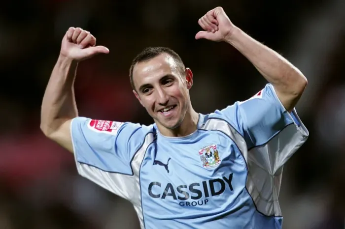 Framed Print : Michael Mifsud's Double Victory: Coventry City's Shocking Carling Cup Upset Against Manchester United (September 2007) Framed Print : Michael Mifsud's Double Victory: Coventry City's Shocking Carling Cup Upset Against Manchester United (September 2007)