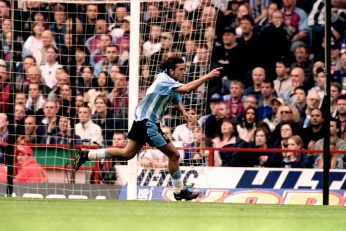 Framed Print : Moustapha Hadji's Stunner: Coventry City's Opening Goal vs. Aston Villa (FA Carling Premiership, 05-05-2001) Framed Print : Moustapha Hadji's Stunner: Coventry City's Opening Goal vs. Aston Villa (FA Carling Premiership, 05-05-2001)