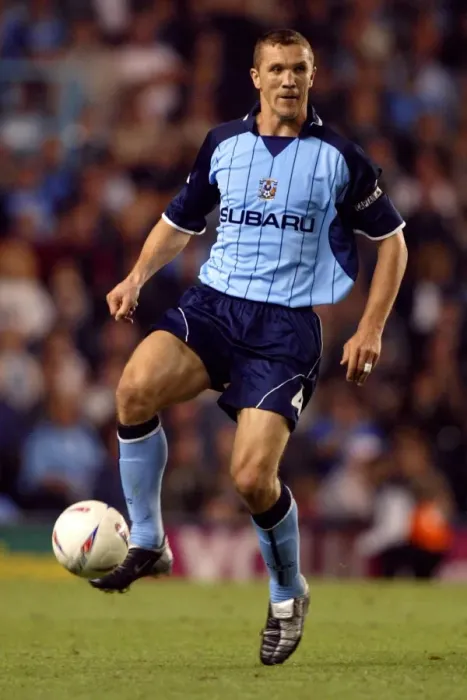 Framed Print : Muhamed Konjic in Action: Coventry City vs Nottingham Forest (Division One, 2003) Framed Print : Muhamed Konjic in Action: Coventry City vs Nottingham Forest (Division One, 2003)