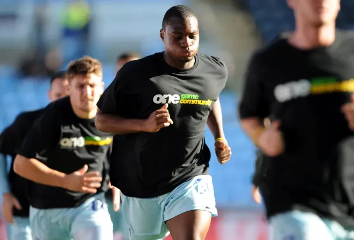 Framed Print : Nathan Cameron's Focused Pre-Game Warm-Up Ahead of Coventry City vs Burnley (Npower Championship, 22-10-2011) Framed Print : Nathan Cameron's Focused Pre-Game Warm-Up Ahead of Coventry City vs Burnley (Npower Championship, 22-10-2011)