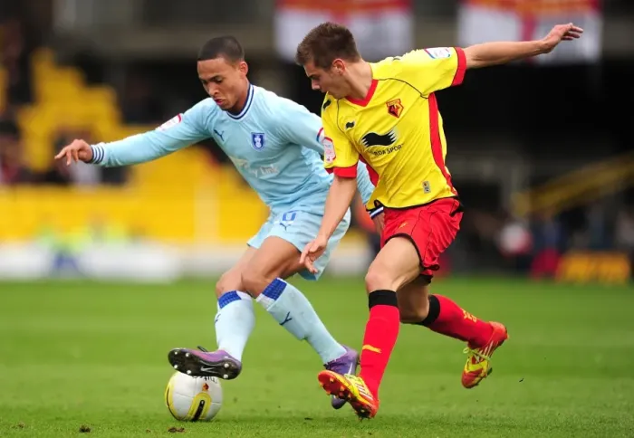 Framed Print : npower Football League Championship - Watford v Coventry City - Vicarage Road Framed Print : npower Football League Championship - Watford v Coventry City - Vicarage Road