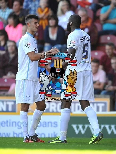 Reda Johnson and Conor Thomas: Coventry City's Unstoppable Duo Celebrate Opening Goal Against Bradford City (Sky Bet League One)