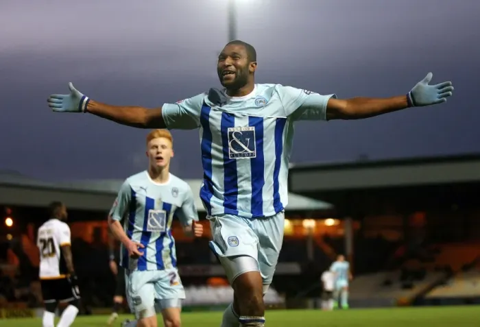 Framed Print : Reda Johnson's Thrilling Opener: Coventry City's Exhilarating Start at Port Vale's Vale Park (Sky Bet League One) Framed Print : Reda Johnson's Thrilling Opener: Coventry City's Exhilarating Start at Port Vale's Vale Park (Sky Bet League One)