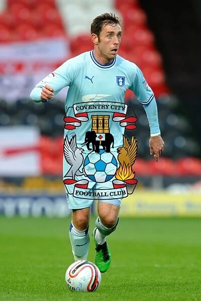 Richard Keogh in Action: Coventry City vs Burnley, Npower Championship, Ricoh Arena