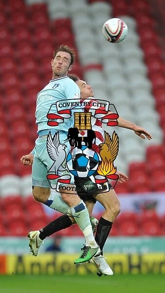 Richard Keogh Soars Over James Hayter in Coventry City vs Doncaster Rovers Npower Championship Clash