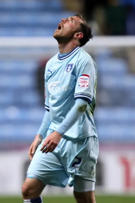 Framed Print : Richard Keogh's Disappointment: Coventry City FC's Defeat Against Millwall in Championship (17-04-2012) Framed Print : Richard Keogh's Disappointment: Coventry City FC's Defeat Against Millwall in Championship (17-04-2012)