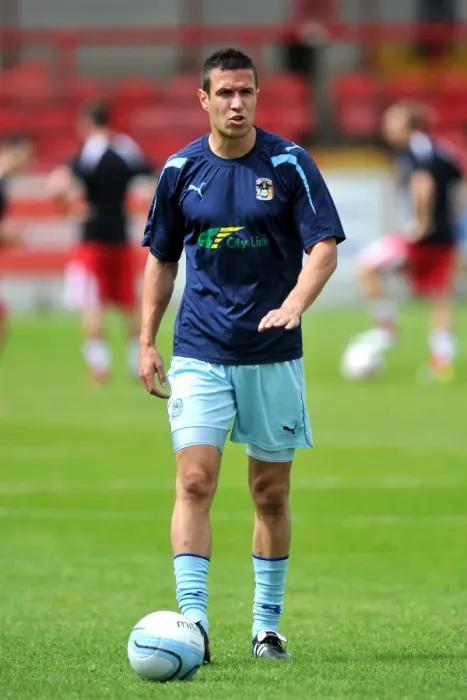 Framed Print : Richard Wood in Action: Coventry City vs Accrington Stanley - Pre-Season Friendly at Crown Ground