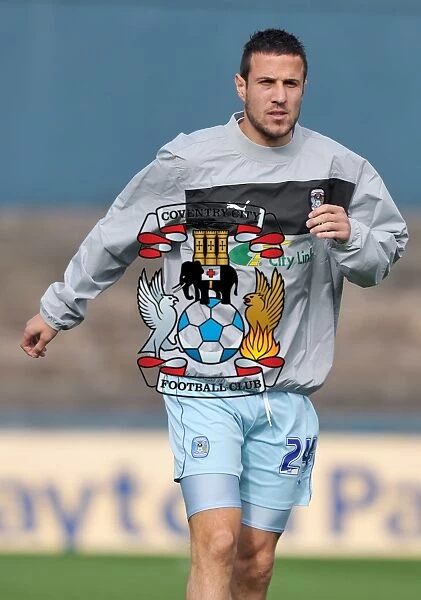 Richard Wood of Coventry City FC in Pre-Match Warm-Up at Oldham Athletic's Boundary Park (Npower League One)