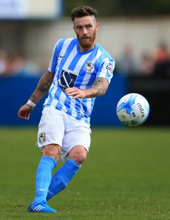 Framed Print : Romain Vincelot in Action: Coventry City vs Oxford United (Pre-Season Friendly at Liberty Way Stadium)
