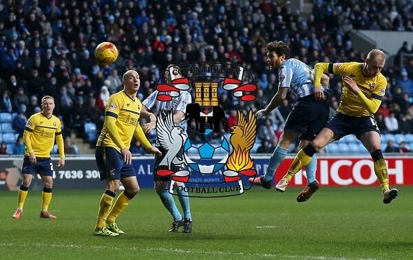Romain Vincelot Charges Towards Goal: Coventry City vs Scunthorpe United, Sky Bet League One