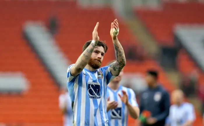 Framed Print : Romain Vincelot's Heartfelt Applause: Coventry City's Victory at Blackpool's Bloomfield Road (Sky Bet League One, 2015-16) Framed Print : Romain Vincelot's Heartfelt Applause: Coventry City's Victory at Blackpool's Bloomfield Road (Sky Bet League One, 2015-16)