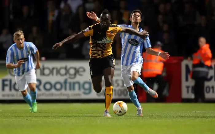 Framed Print : Ruben Lameiras vs Jordan Slew: A Clash of Talents in Coventry City's Pre-Season Friendly at Abbey Stadium Framed Print : Ruben Lameiras vs Jordan Slew: A Clash of Talents in Coventry City's Pre-Season Friendly at Abbey Stadium