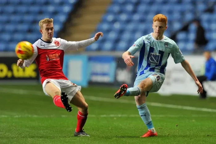Framed Print : Ryan Haynes in Action: Coventry City vs Fleetwood Town, Sky Bet League One