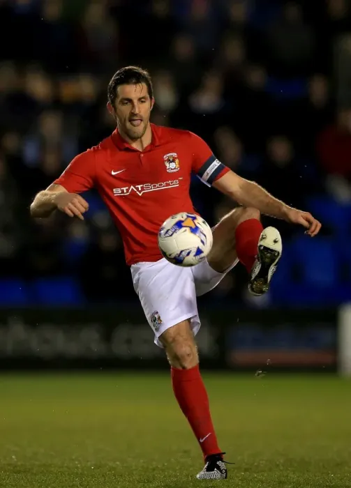 Framed Print : Sam Ricketts in Action: Coventry City vs. Shrewsbury Town, Sky Bet League One, Greenhous Meadow Framed Print : Sam Ricketts in Action: Coventry City vs. Shrewsbury Town, Sky Bet League One, Greenhous Meadow