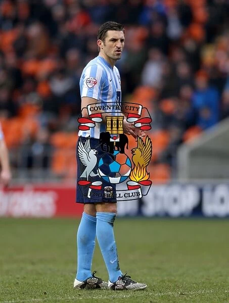 Sam Ricketts of Coventry City in Action against Blackpool in Sky Bet League One (2015-16)