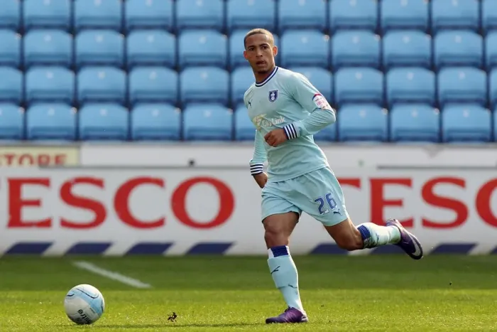 Framed Print : Sammy Clingan in Action for Coventry City vs Portsmouth, Npower Championship (24-03-2012) - Ricoh Arena Framed Print : Sammy Clingan in Action for Coventry City vs Portsmouth, Npower Championship (24-03-2012) - Ricoh Arena