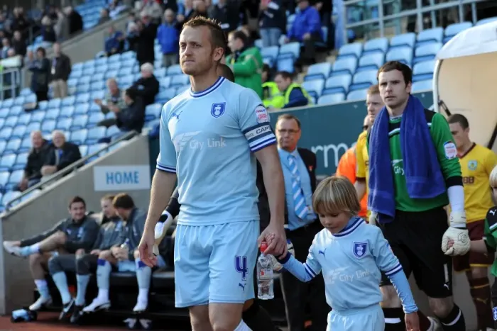 Framed Print : Sammy Clingan and Coventry City Players: Emerging in Unison before the October 2011 Championship Match against Burnley (Ricoh Arena) Framed Print : Sammy Clingan and Coventry City Players: Emerging in Unison before the October 2011 Championship Match against Burnley (Ricoh Arena)