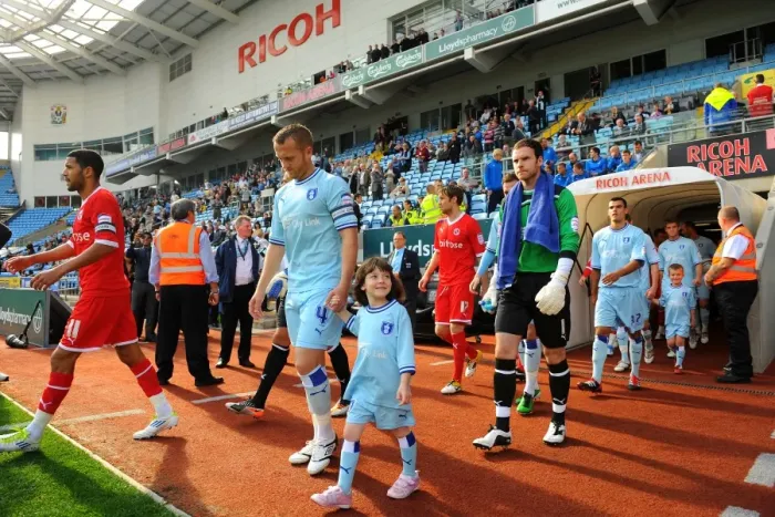 Framed Print : Sammy Clingan Kicks Off Coventry City's Championship Match Against Reading (24-09-2011, Ricoh Arena) Framed Print : Sammy Clingan Kicks Off Coventry City's Championship Match Against Reading (24-09-2011, Ricoh Arena)