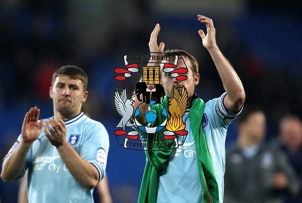 Sammy Clingan's Heartfelt Applause: Coventry City Captain Honors Fans After Npower Championship Match vs. Cardiff City (21-03-2012)
