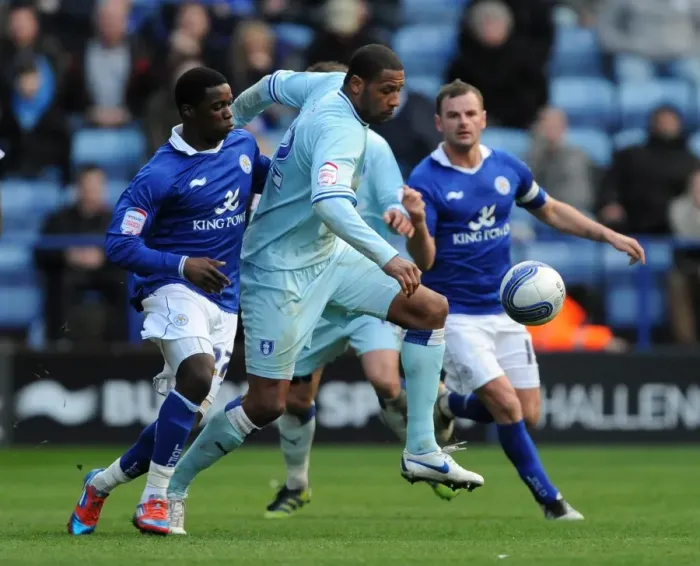 Framed Print : Schlupp vs. Platt: A Npower Championship Battle at The King Power Stadium - Coventry City vs. Leicester City (03-03-2012) Framed Print : Schlupp vs. Platt: A Npower Championship Battle at The King Power Stadium - Coventry City vs. Leicester City (03-03-2012)