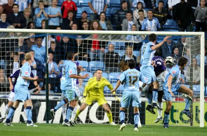 Framed Print : Scott Dann's Equalizer: Coventry City vs Newcastle United in Carling Cup (26-08-2008) Framed Print : Scott Dann's Equalizer: Coventry City vs Newcastle United in Carling Cup (26-08-2008)