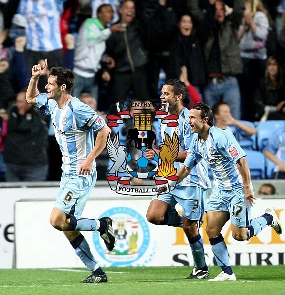 Scott Dann's Euphoric Goal Celebration: Coventry City FC vs Newcastle United in Carling Cup Second Round (2008)