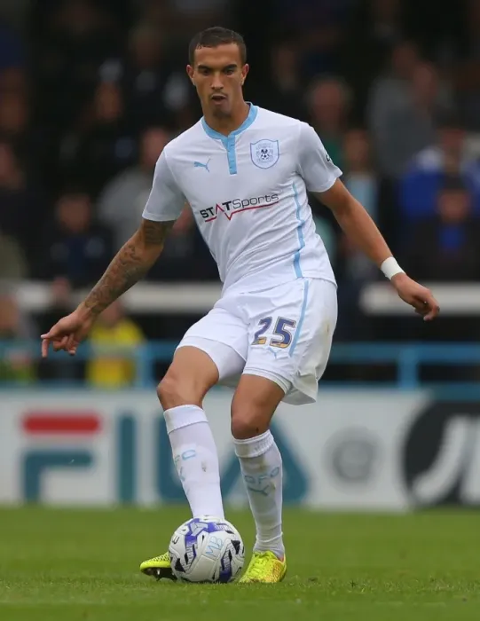 Framed Print : Sebastian Hines in Action: Coventry City vs Rochdale - Sky Bet League One Framed Print : Sebastian Hines in Action: Coventry City vs Rochdale - Sky Bet League One