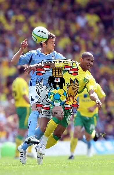 Simeon Jackson vs. Martin Cranie: Intense Rivalry in the Npower Championship Clash between Norwich City and Coventry City (07-05-2011)