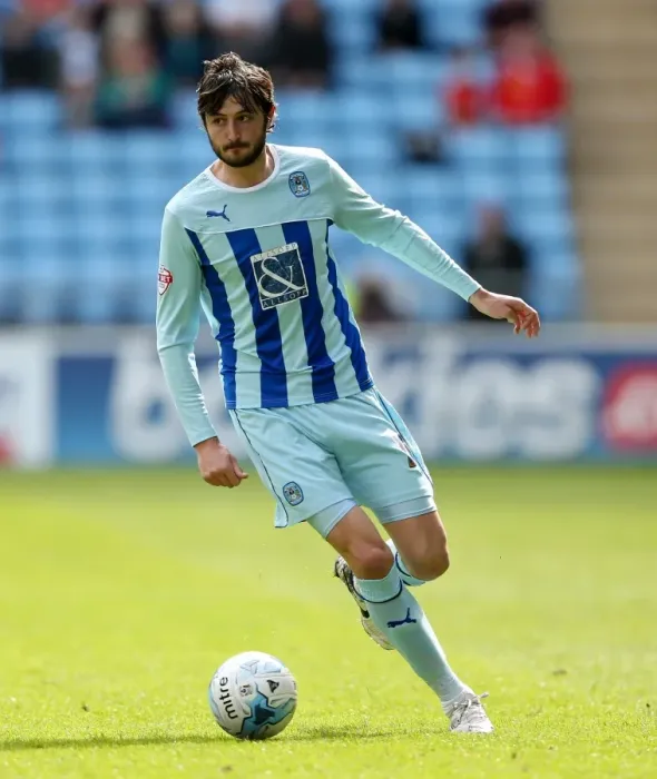 Framed Print : Sky Bet League One: Coventry City vs Crewe Alexandra - Adam Barton in Action at Ricoh Arena