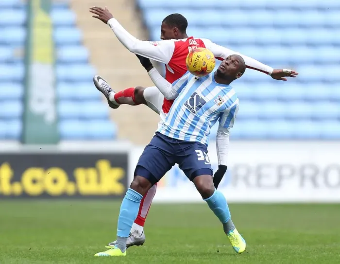 Framed Print : Sky Bet League One Showdown: Coventry City vs Fleetwood Town at Ricoh Arena