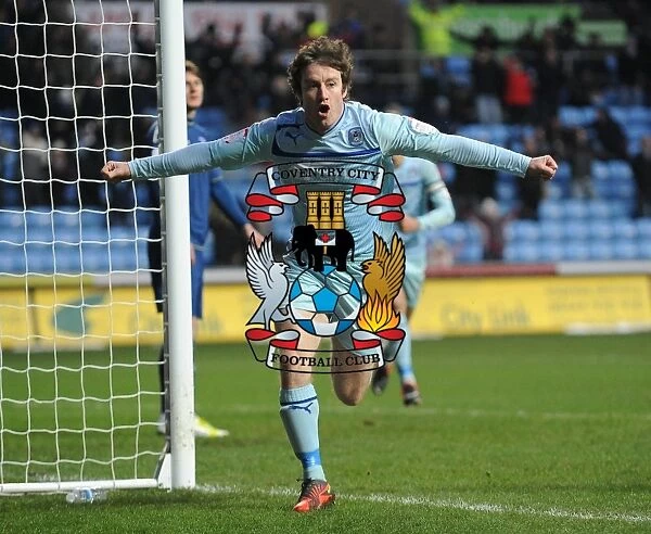 Stephen Elliott Scores Opening Goal for Coventry City vs Oldham in League One at Ricoh Arena