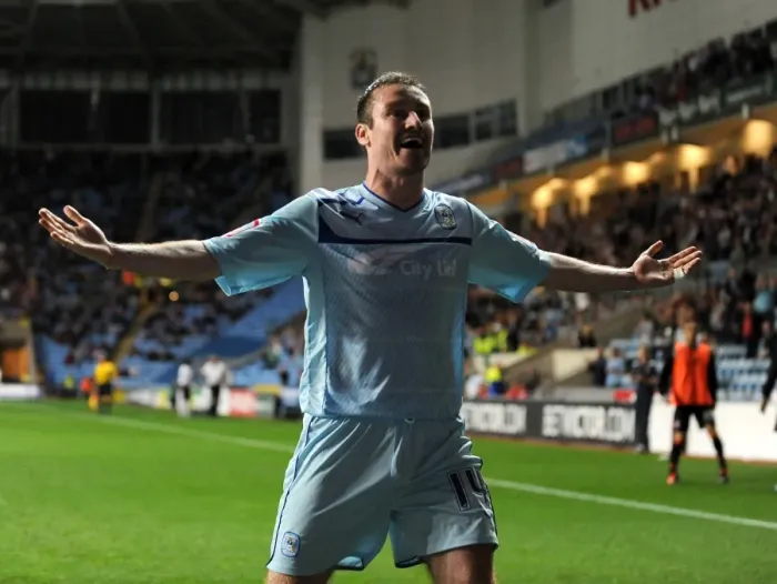 Framed Print : Stephen Elliott's Euphoric Moment: First Goal for Coventry City Against Sheffield United (Npower Football League One, Ricoh Arena, 21-08-2012) Framed Print : Stephen Elliott's Euphoric Moment: First Goal for Coventry City Against Sheffield United (Npower Football League One, Ricoh Arena, 21-08-2012)