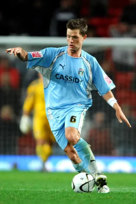 Framed Print : Stephen Hughes at Old Trafford: Coventry City's Battle in the Carling Cup Third Round Against Manchester United (September 2007) Framed Print : Stephen Hughes at Old Trafford: Coventry City's Battle in the Carling Cup Third Round Against Manchester United (September 2007)