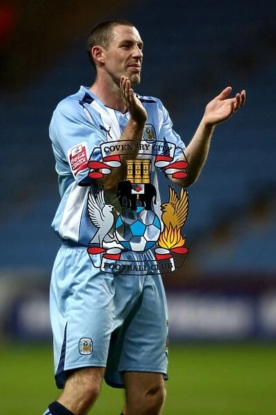 Stephen Wright in Action: Coventry City vs Aldershot Town in Carling Cup Round 1 at Ricoh Arena