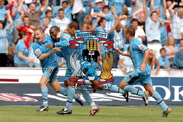 Stern John's Euphoric Moment: Coventry City's Goal Celebration Against Sunderland (06-08-2006), Ricoh Arena