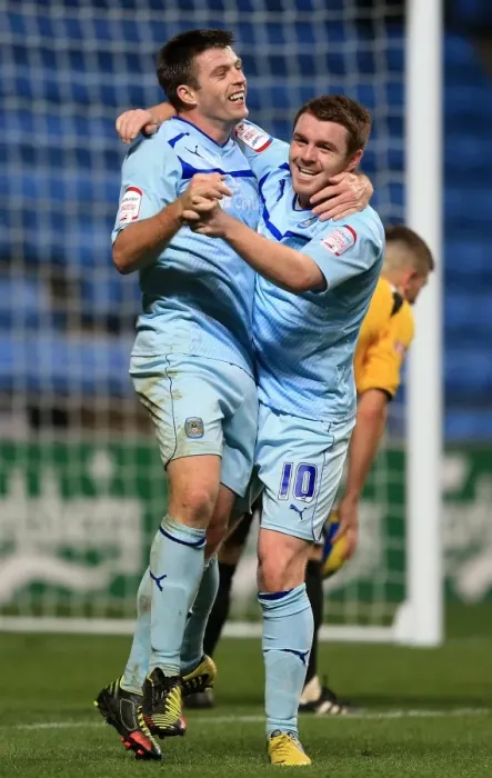 Framed Print : Steve Jennings Scores the First Goal for Coventry City in FA Cup Against Arlesey Town at Ricoh Arena Framed Print : Steve Jennings Scores the First Goal for Coventry City in FA Cup Against Arlesey Town at Ricoh Arena