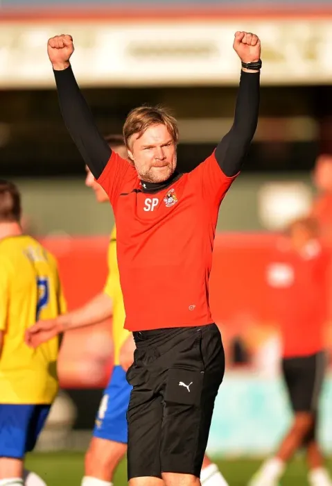 Framed Print : Steven Pressley and Coventry City Celebrate Sky Bet League One Victory at Lamex Stadium Framed Print : Steven Pressley and Coventry City Celebrate Sky Bet League One Victory at Lamex Stadium