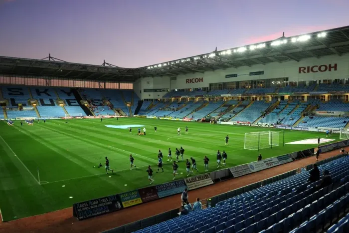 Framed Print : Sunset at Ricoh Arena: Coventry City vs. Blackpool, Championship Football Match Framed Print : Sunset at Ricoh Arena: Coventry City vs. Blackpool, Championship Football Match