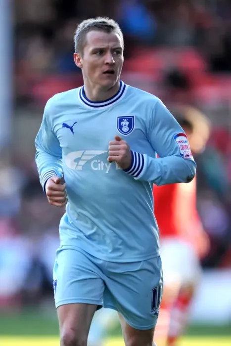 Framed Print : Thrilling Moment: Gary McSheffrey Scores for Coventry City at Nottingham Forest's City Ground (Npower Football League Championship, 18-02-2012) Framed Print : Thrilling Moment: Gary McSheffrey Scores for Coventry City at Nottingham Forest's City Ground (Npower Football League Championship, 18-02-2012)
