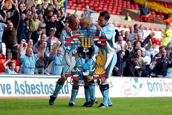 Triumph at Nottingham Forest: Morrell's Goal - Coventry City's Unforgettable Moment (2004) - Johnson and Hughes Embrace