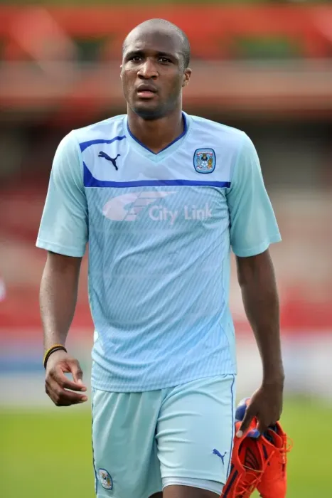 Framed Print : William Edjenguele in Action: Coventry City vs Accrington Stanley (Pre-Season Friendly)